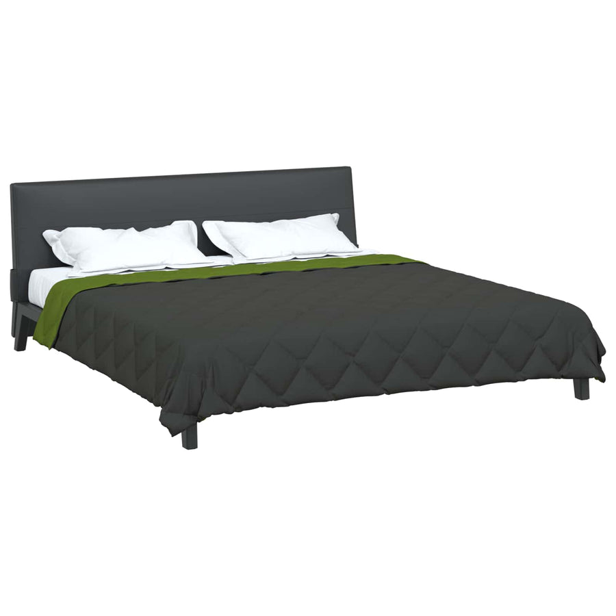 Zomer Dekbed Groen en Antraciet 220 x 240 cm Microfiber