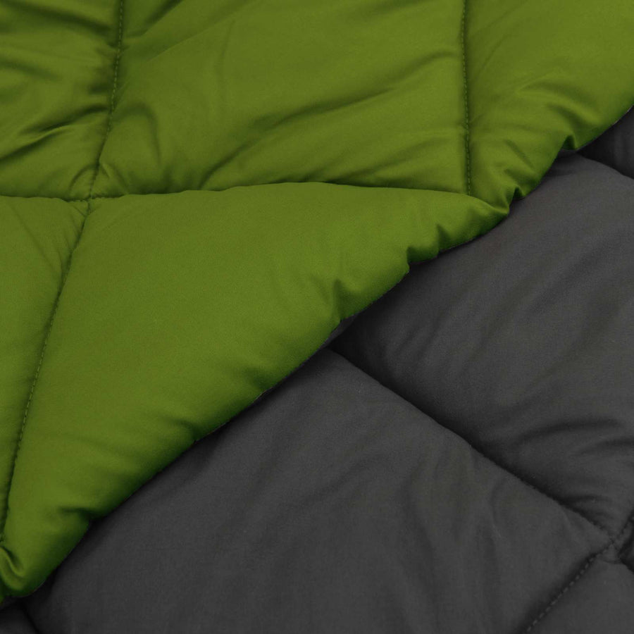 Zomer Dekbed Groen en Antraciet 220 x 260 cm Microfiber