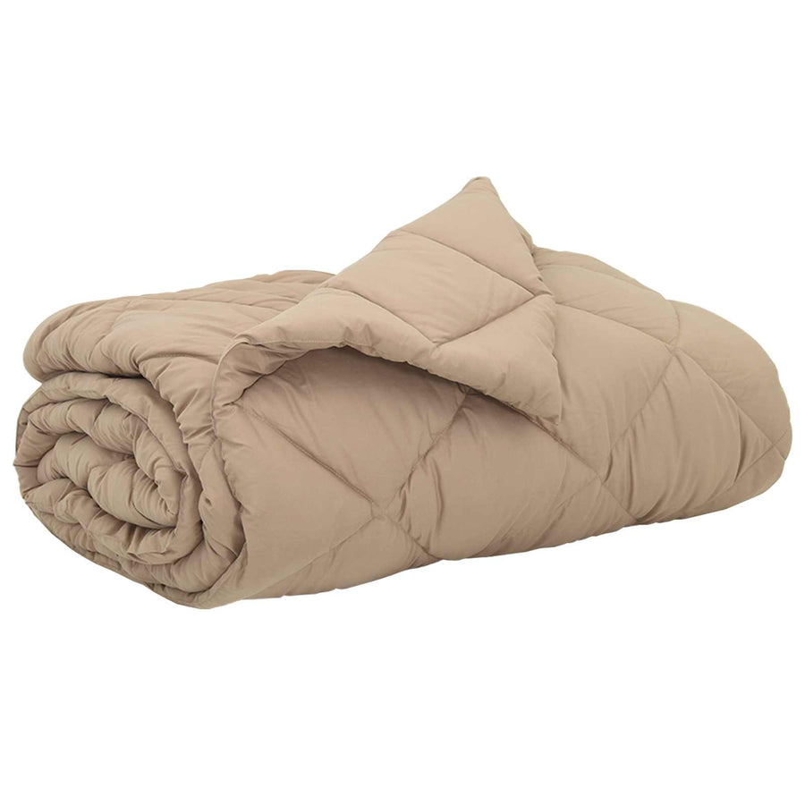Zomerdekbed Taupe 240 x 200 cm Microvezel