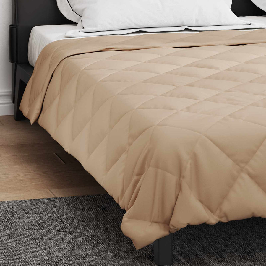 Zomerdekbed Taupe 220 x 240 cm Microvezel