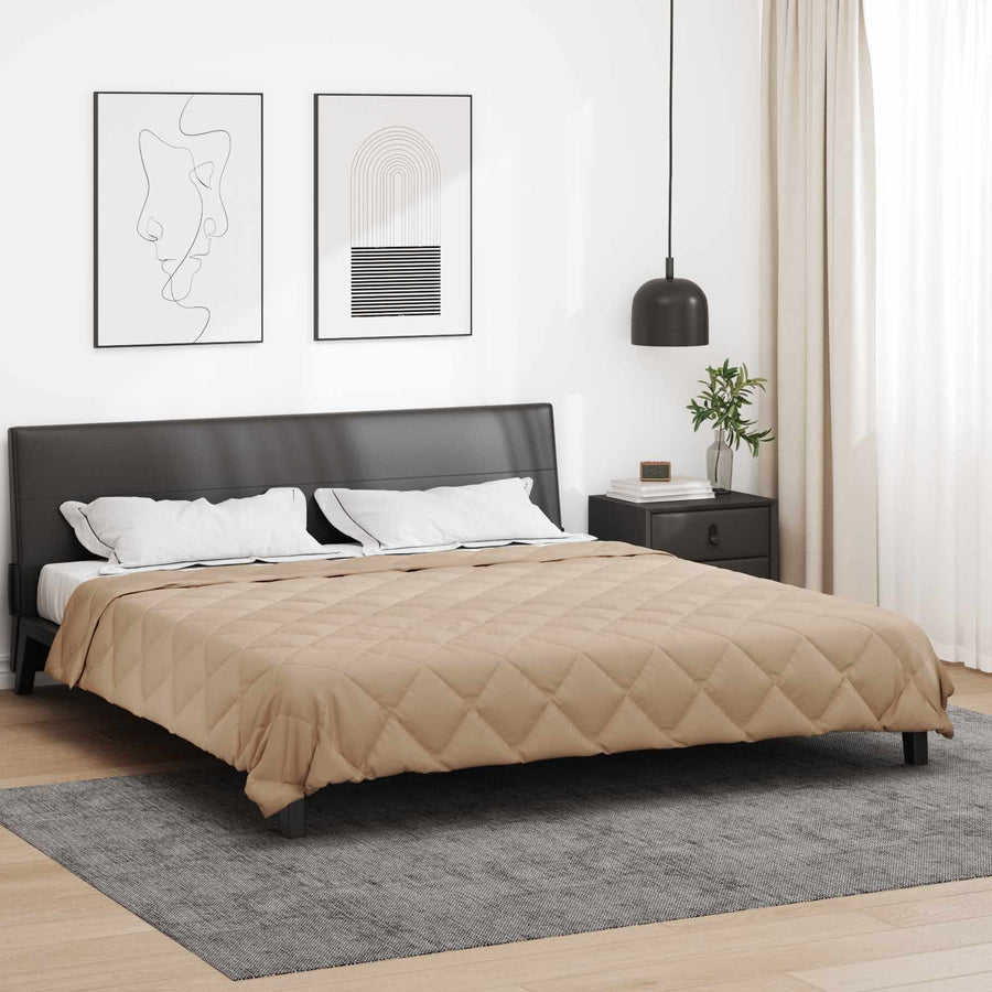 Zomerdekbed Taupe 220 x 240 cm Microvezel
