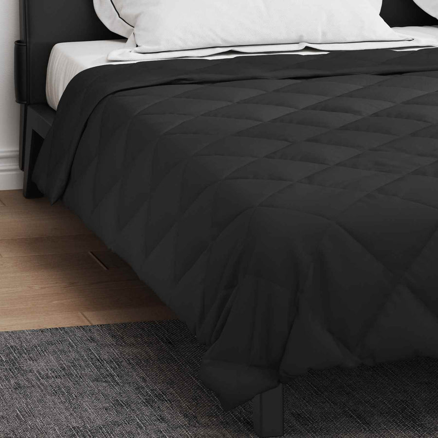 Zomerdekbed Zwart 220 x 260 cm Microvezel