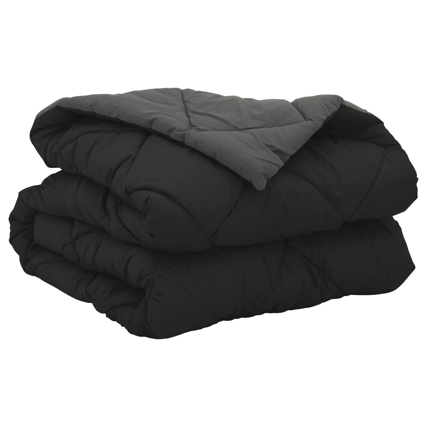Zomer Dekbed Zwart en Anthraciet 200 x 155 cm Microfiber