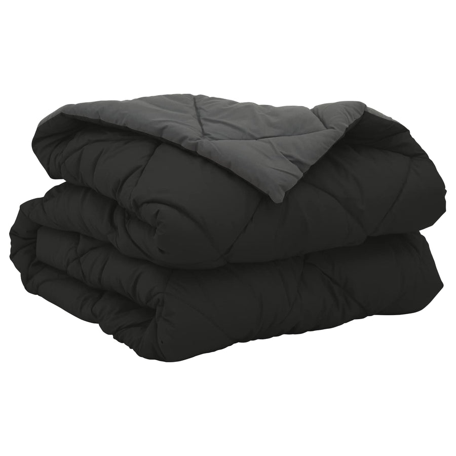 Zomer Dekbed Zwart en Anthraciet 200 x 155 cm Microfiber