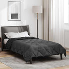 Summer Duvet Black and Anthracite 220 x 135 cm Microfiber