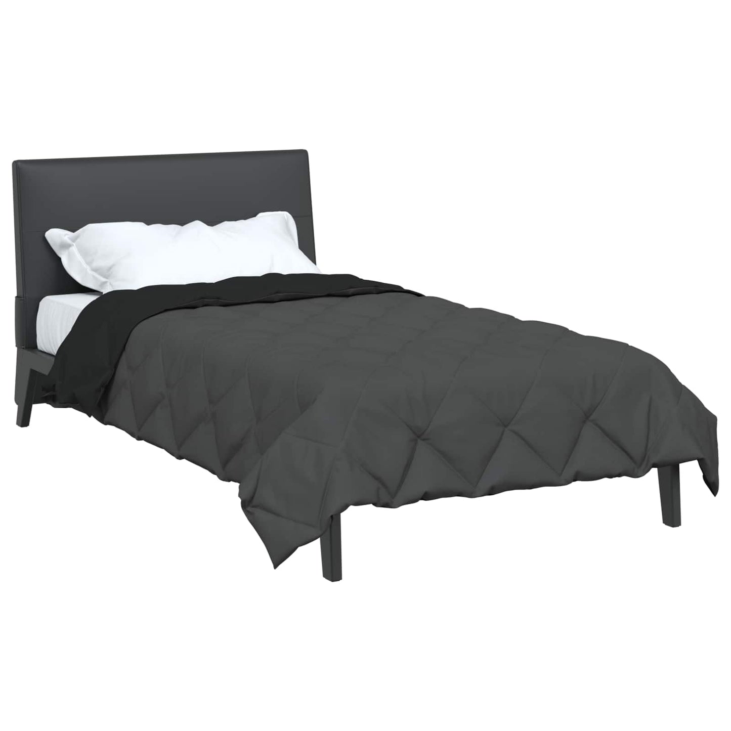 Zomerdekbed Zwart en Anthraciet 220 x 140 cm Microvezel