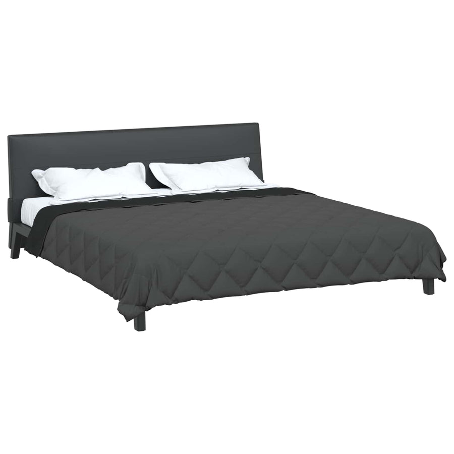 Zomer Dekbed Zwart en Anthraciet 220 x 200 cm Microfiber