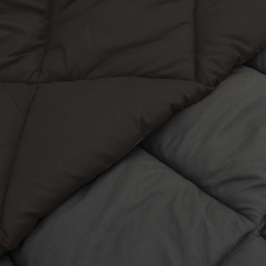 Zomer Dekbed Zwart en Anthraciet 220 x 240 cm Microfiber