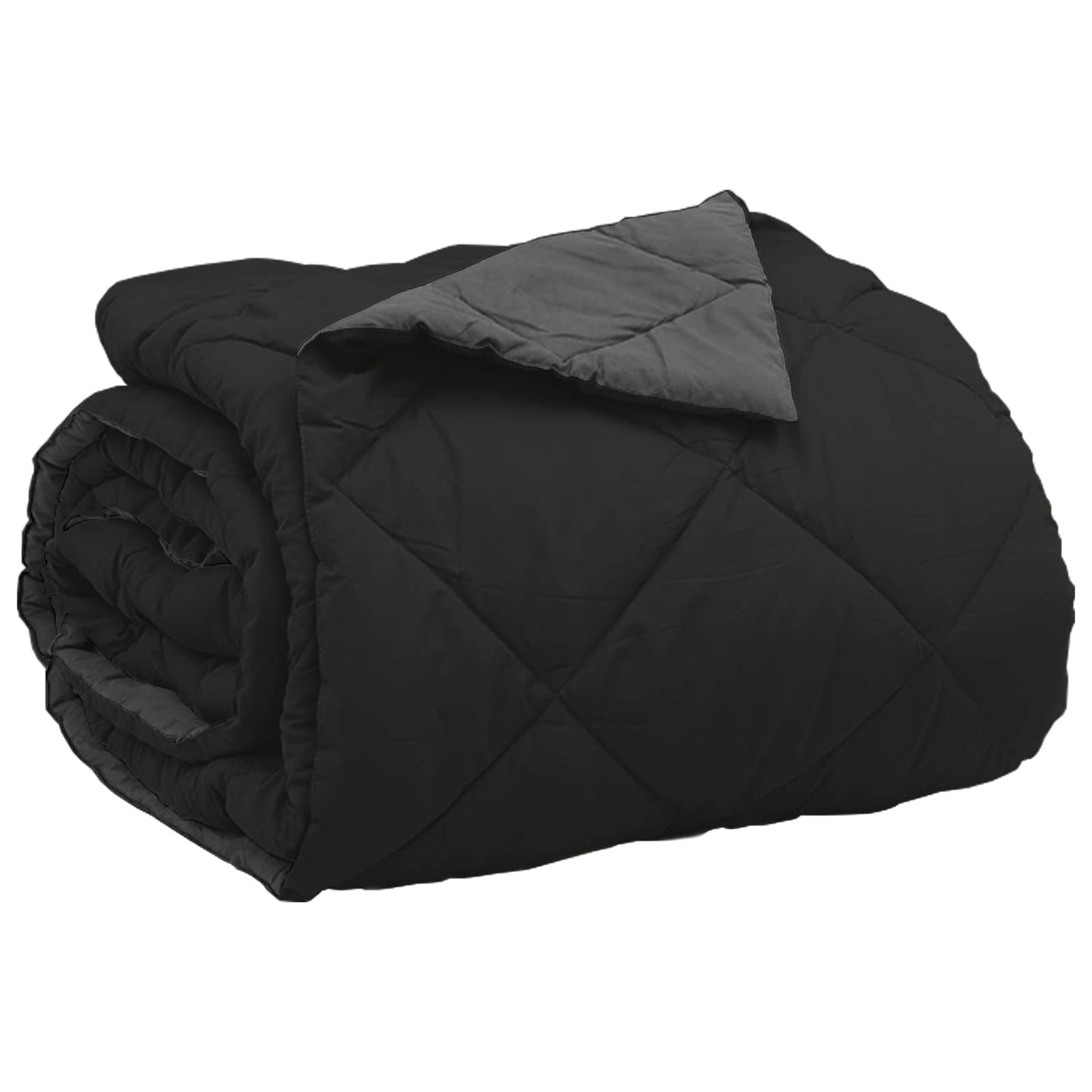 Zomer Dekbed Zwart en Anthraciet 220 x 240 cm Microfiber