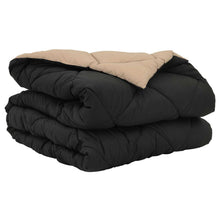 Zomer Dekbed Zwart en Taupe 220 x 155 cm Microfiber