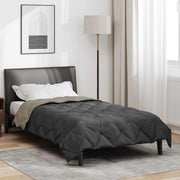 Zomerdekbed 200x135 cm microfiber lichtgrijs antraciet