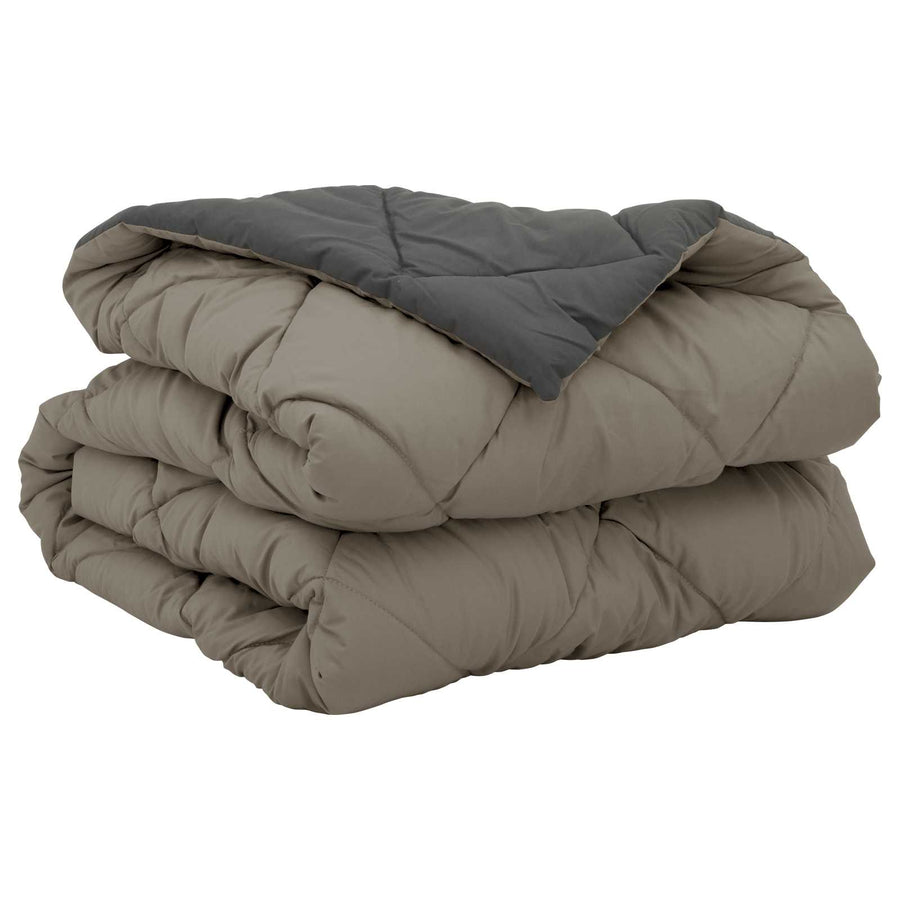 Zomerdekbed Lichtgrijs en Antraciet 220 x 135 cm Microvezel