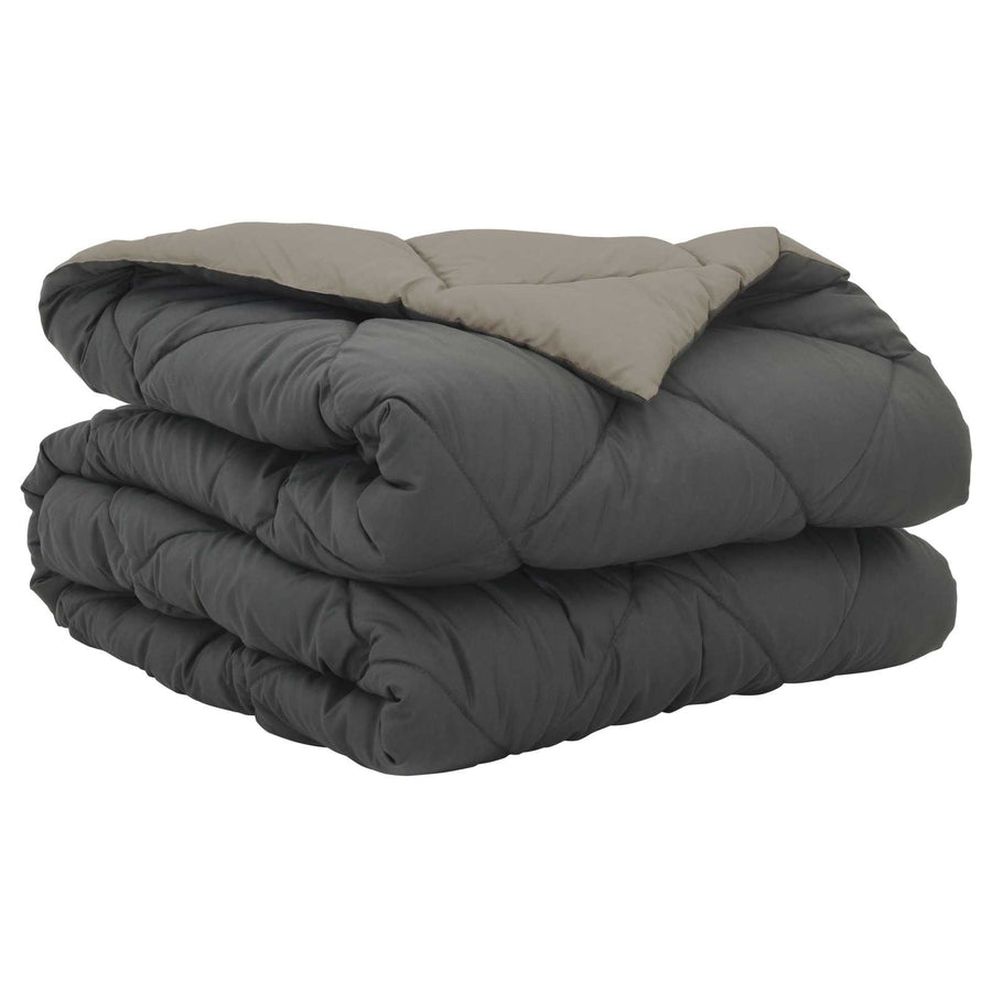 Zomerdekbed Lichtgrijs en Antraciet 220 x 155 cm Microvezel
