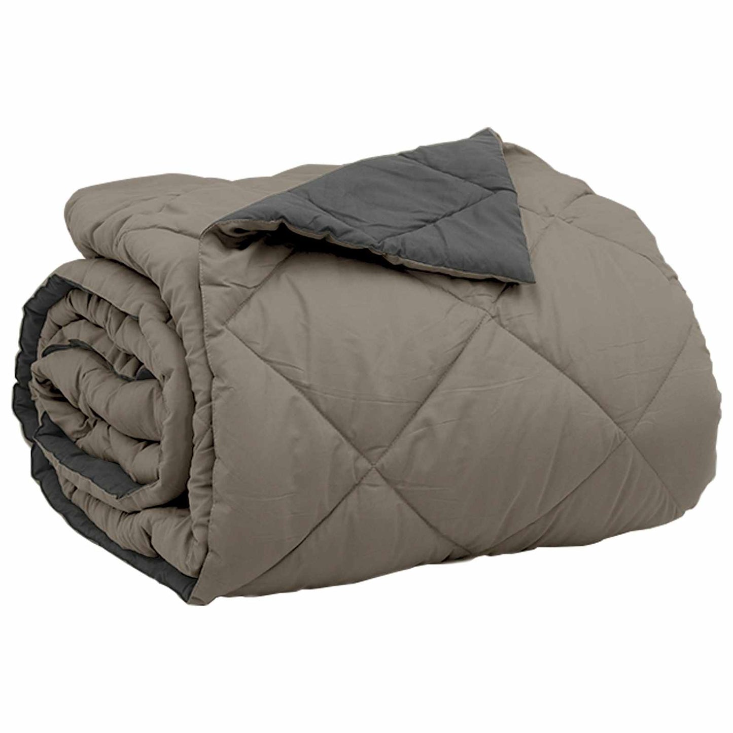 Zomerdekbed Lichtgrijs en Antraciet 240 x 260 cm Microvezel