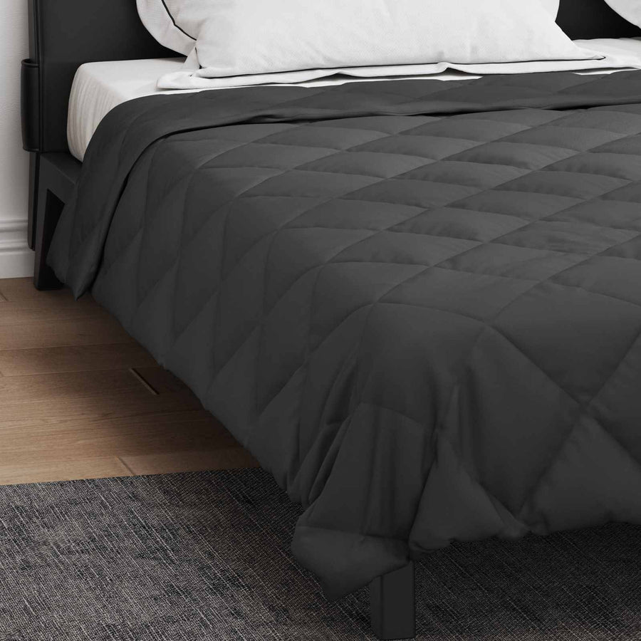 Vol jaar dekbed Antraciet 220 x 200 cm Microfiber