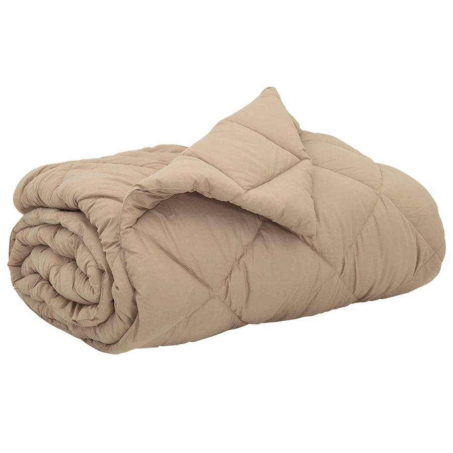 Vol jaar dekbed Taupe 200 x 200 cm Microfiber