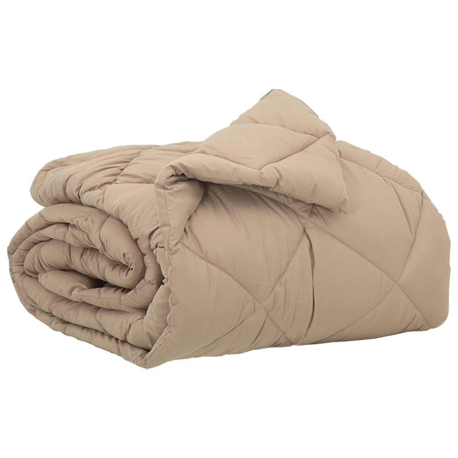 Vol jaar dekbed Taupe 220 x 155 cm Microfiber