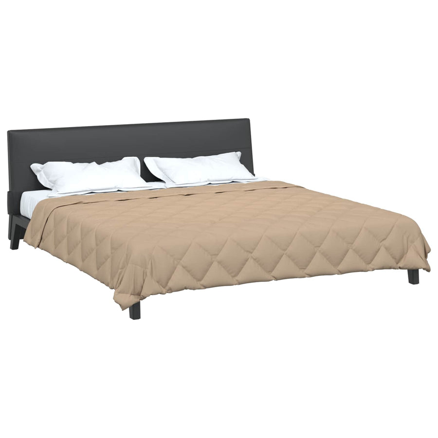 Vol jaar dekbed Taupe 220 x 200 cm Microfiber