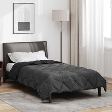 Vol jaar dekbed Zwart en Anthraciet 200 x 135 cm Microfiber