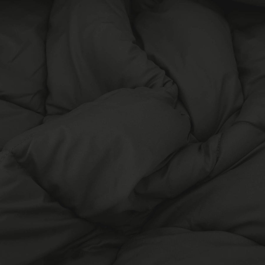 Vol jaar dekbed Zwart en Anthraciet 220 x 200 cm Microfiber