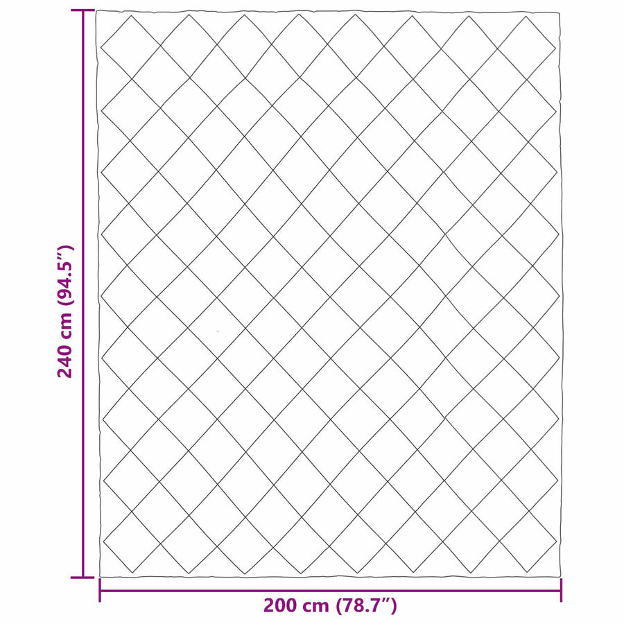 Vol jaar dekbed Zwart en Taupe 240 x 200 cm Microfiber