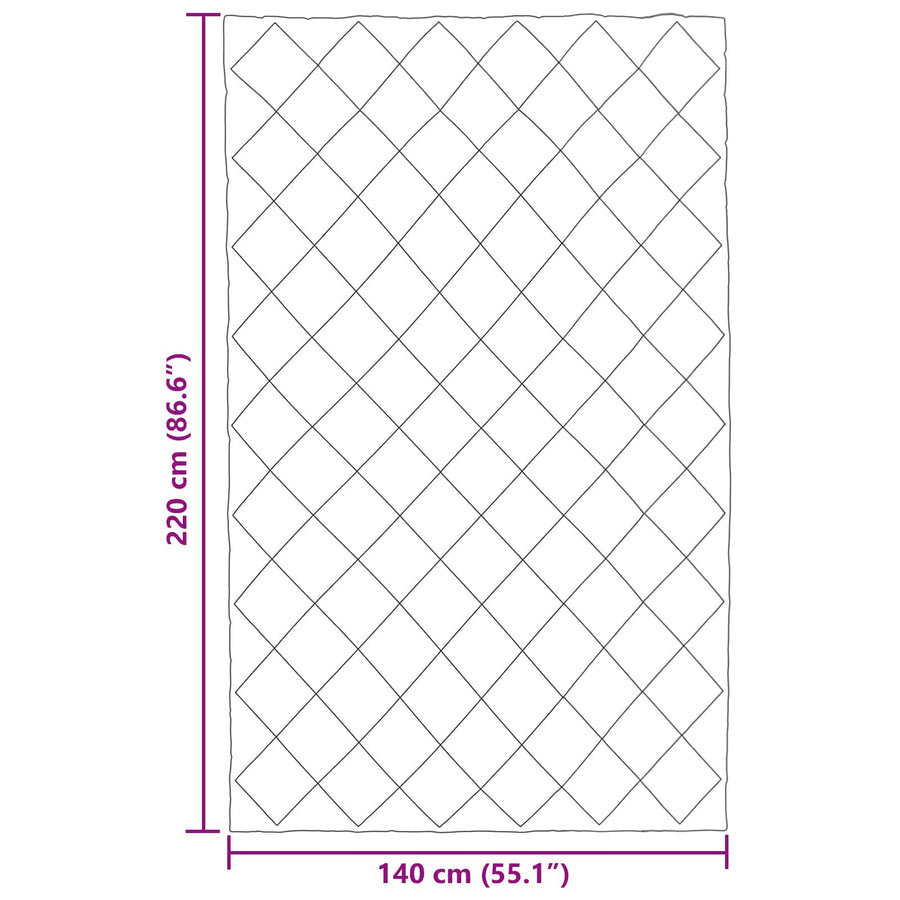 Vol jaar dekbed Lichtgrijs 220 x 140 cm Microfiber