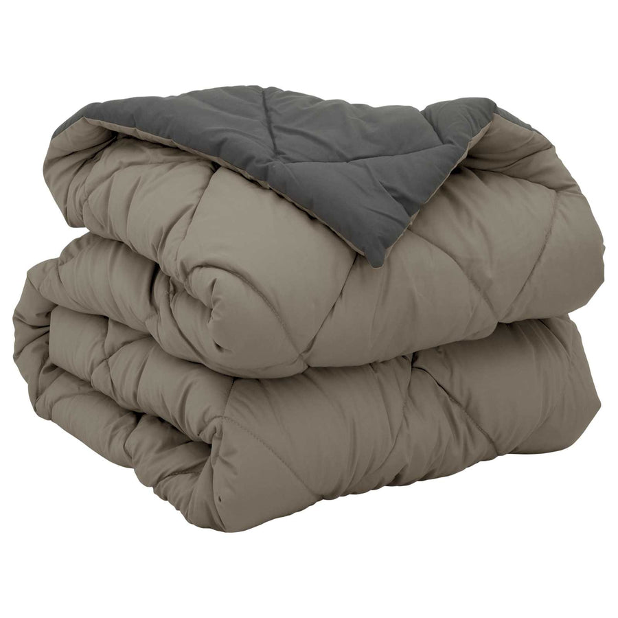 Vol jaar dekbed Lichtgrijs en Antraciet 220 x 155 cm Microfiber