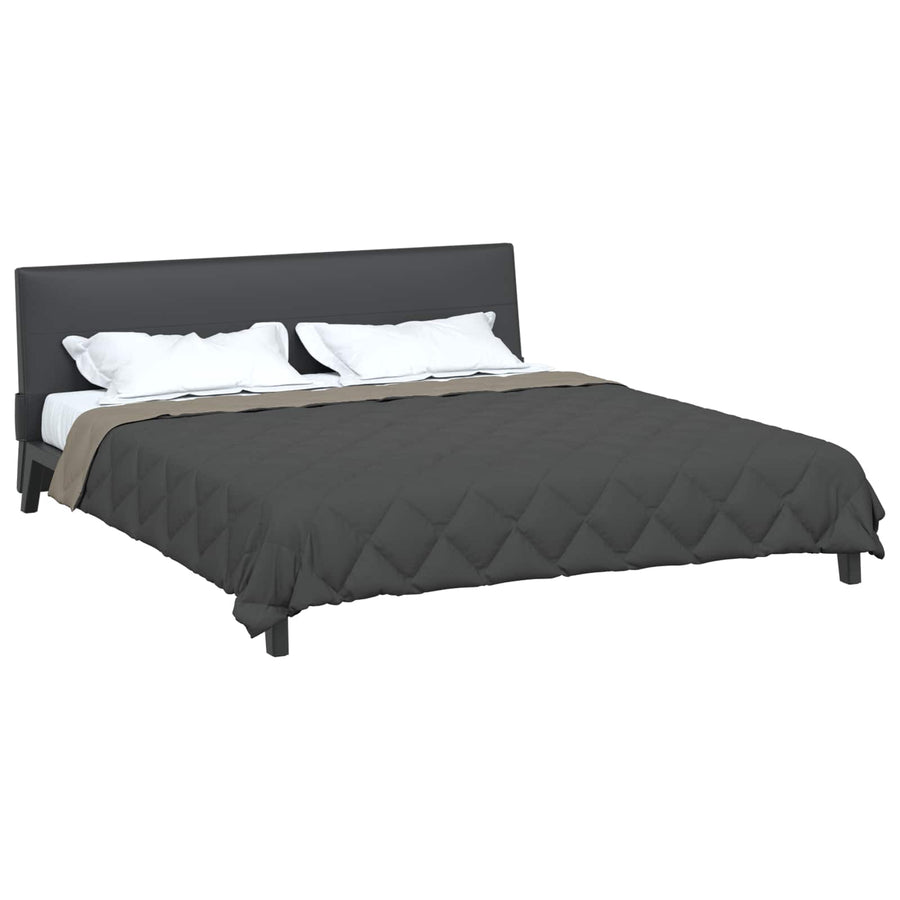 Vol jaar dekbed Lichtgrijs en Antraciet 220 x 200 cm Microfiber