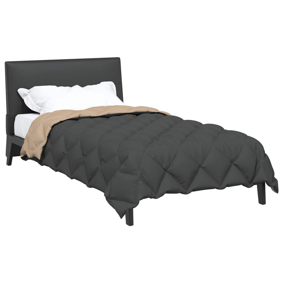 Winter Dekbed Antraciet en Taupe 200 x 140 cm Microfiber