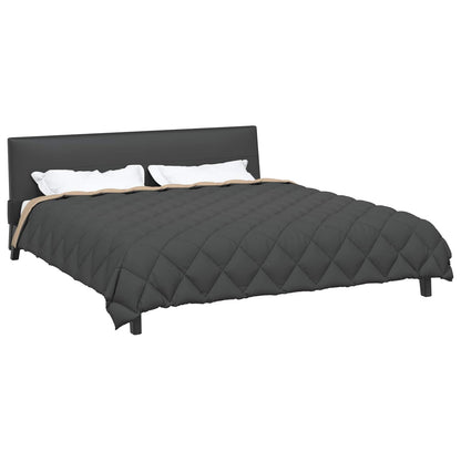 Winter Dekbed Antraciet en Taupe 200 x 200 cm Microfiber