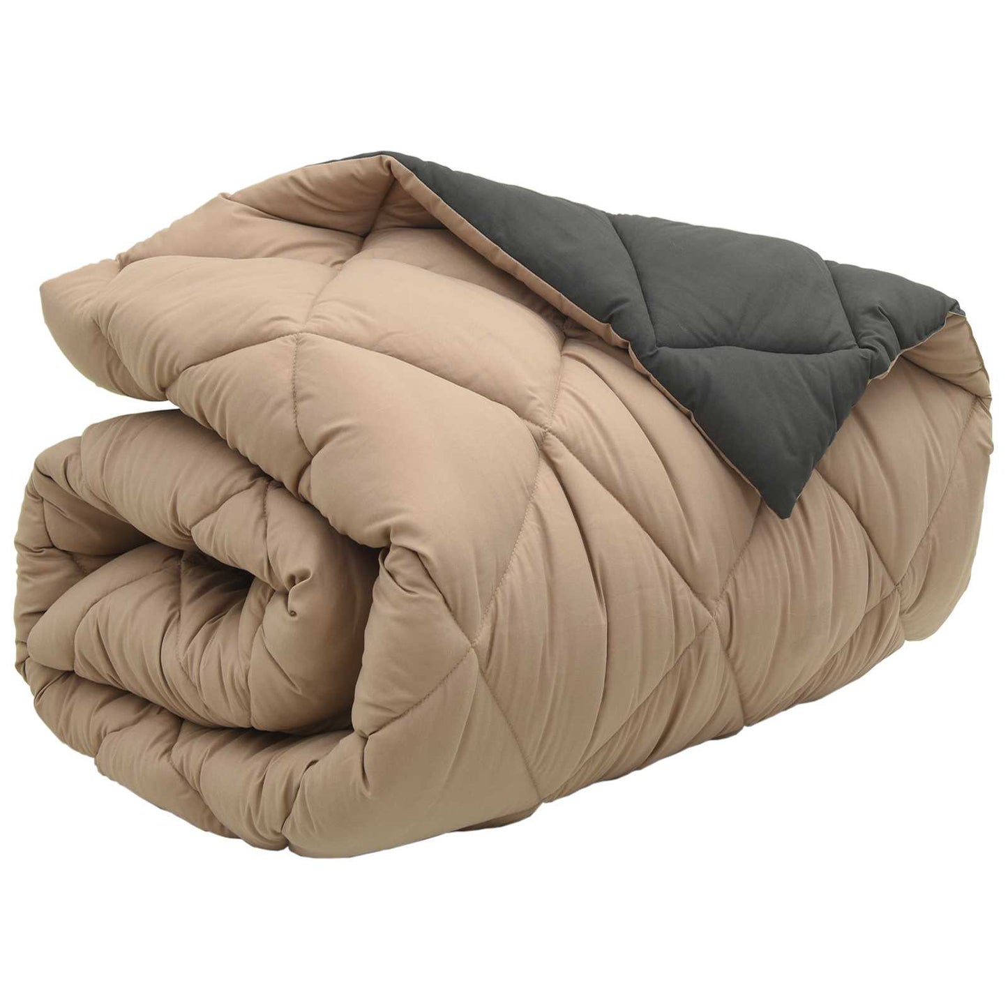 Winter Dekbed Antraciet en Taupe 220 x 135 cm Microfiber