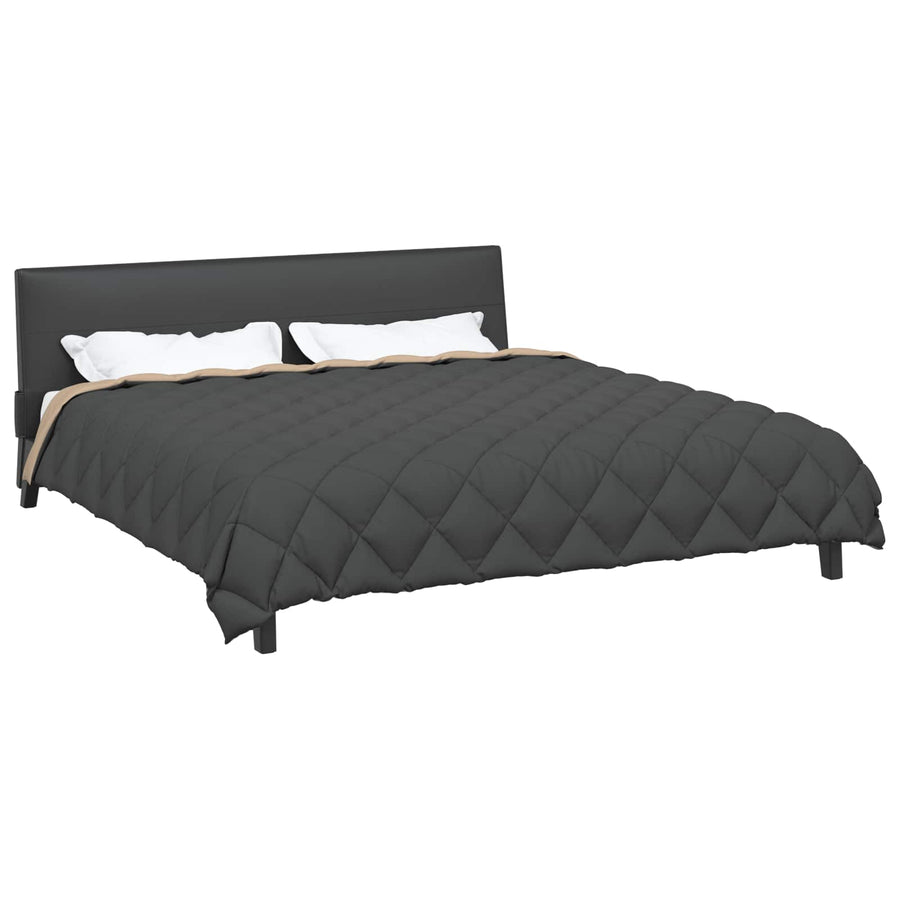 Winter Dekbed Antraciet en Taupe 240 x 260 cm Microfiber