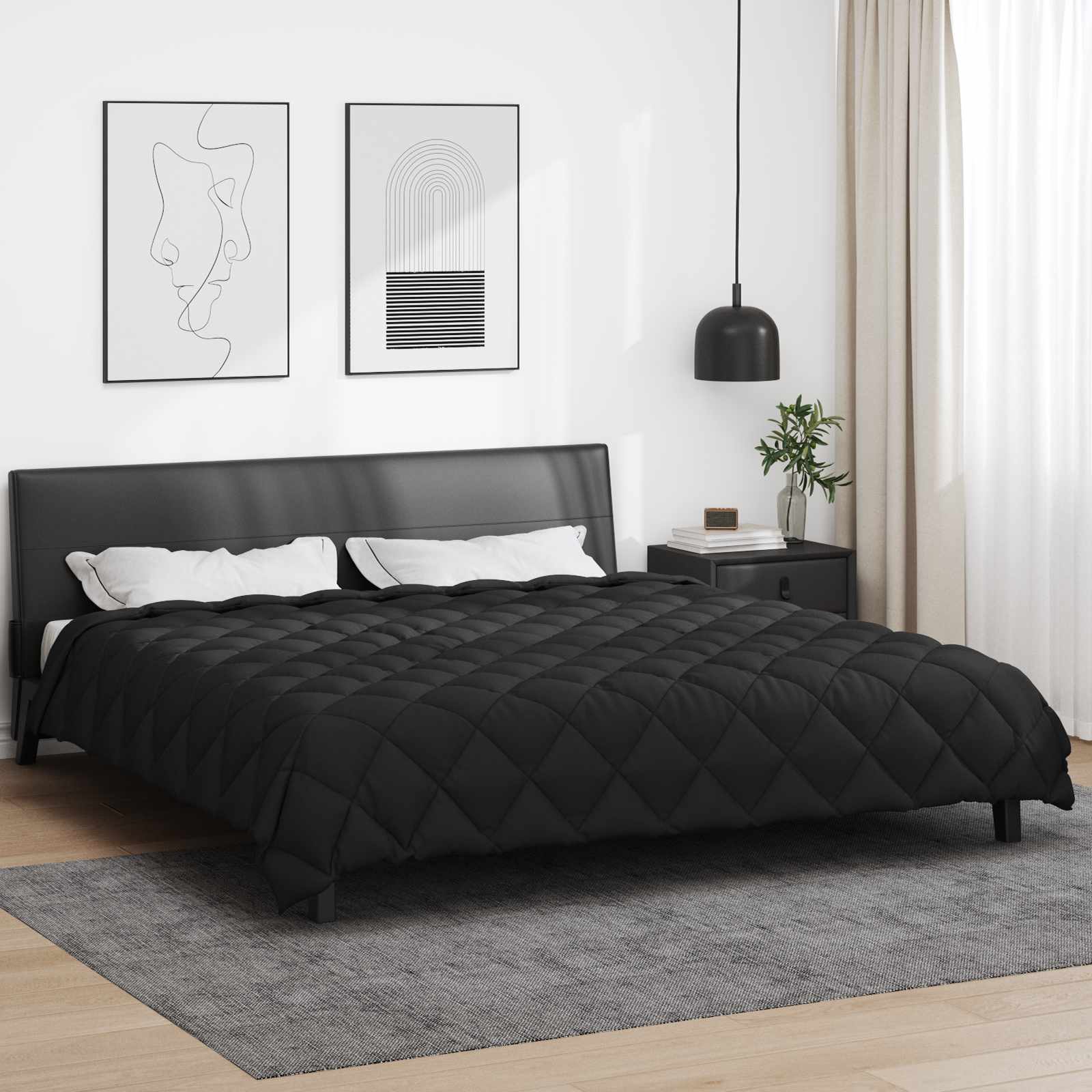 Winter Dekbed Zwart 220 x 200 cm Microfiber