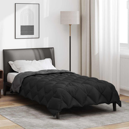 Winter Dekbed Zwart en Anthraciet 200 x 135 cm Microfiber