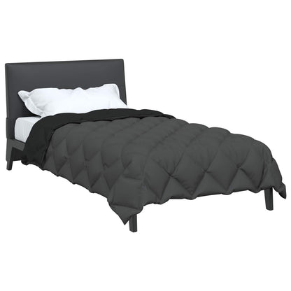 Winter Dekbed Zwart en Anthraciet 200 x 135 cm Microfiber