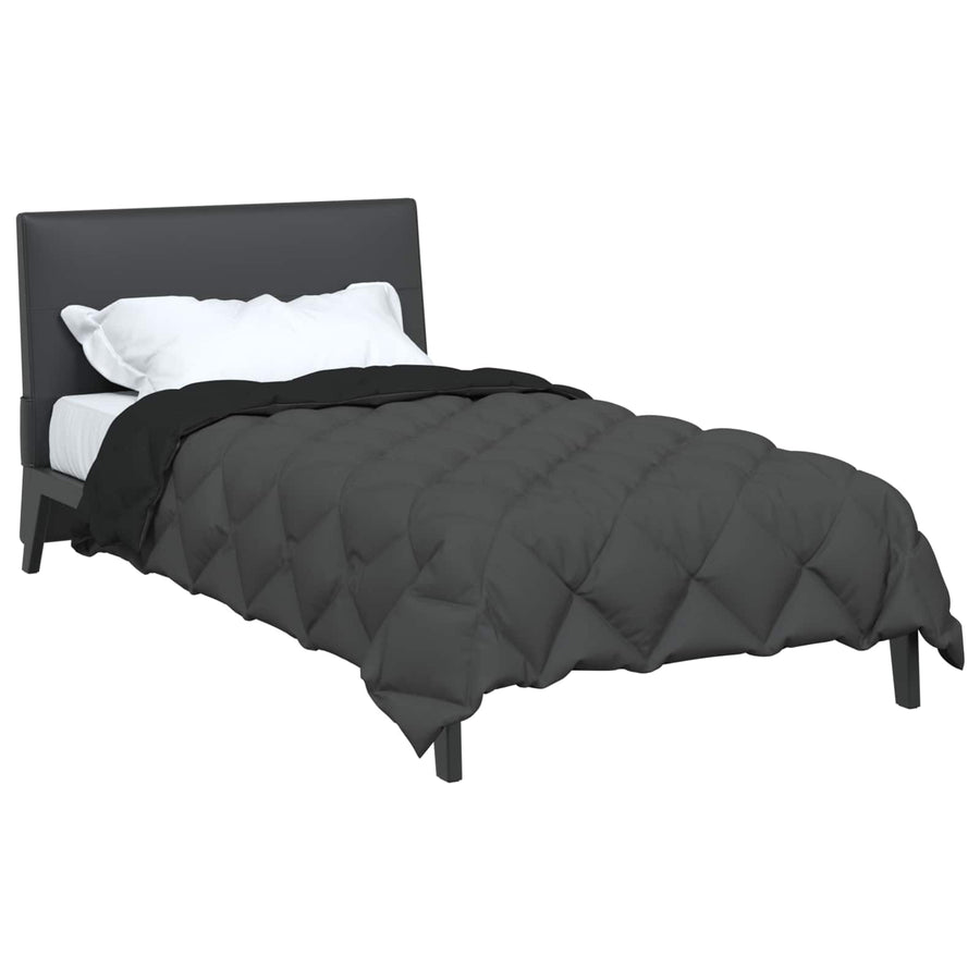 Winter Dekbed Zwart en Anthraciet 200 x 135 cm Microfiber