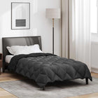 Dekbed 200x140 cm zwart antraciet microfiber
