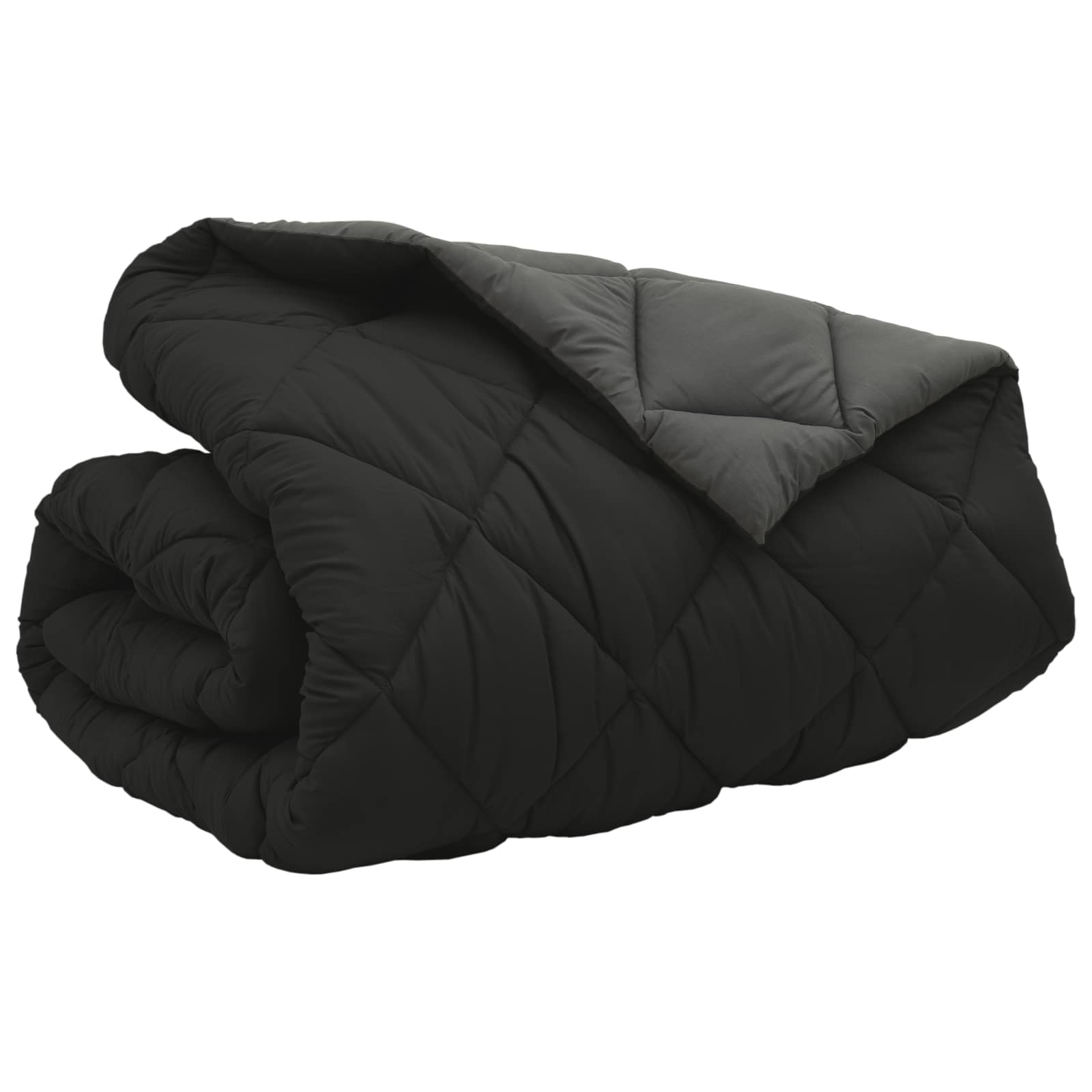 Winter Dekbed Zwart en Anthraciet 220 x 200 cm Microfiber