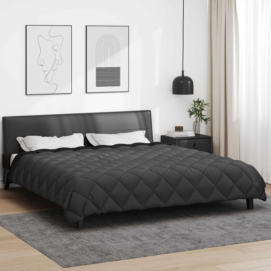 Winter Dekbed Zwart en Anthraciet 220 x 260 cm Microfiber