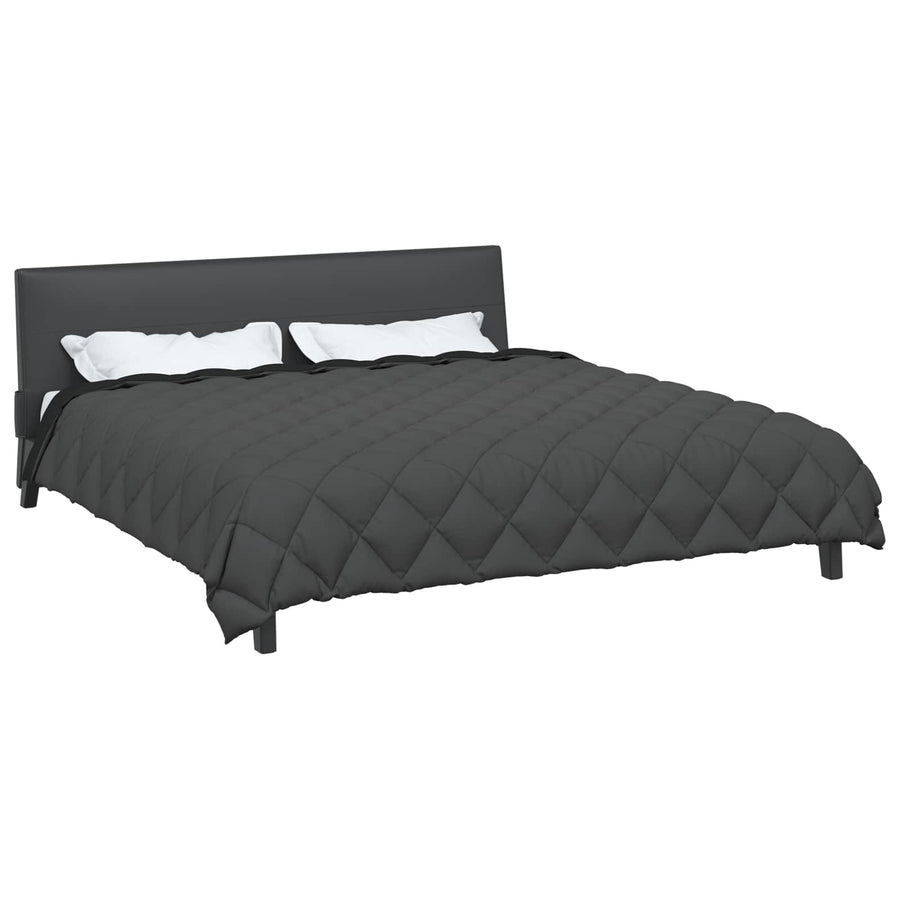 Winter Dekbed Zwart en Anthraciet 220 x 260 cm Microfiber