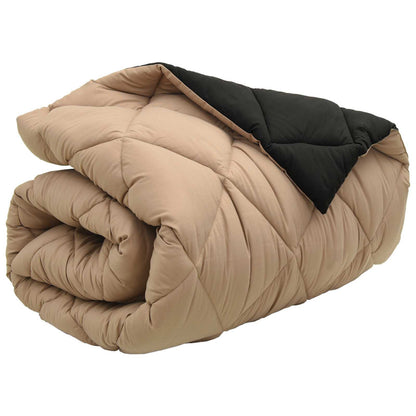Winter Dekbed Zwart en Taupe 200 x 135 cm Microfiber