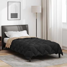 Winter Dekbed Zwart en Taupe 220 x 155 cm Microfiber