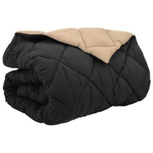 Winter Dekbed Zwart en Taupe 220 x 200 cm Microfiber
