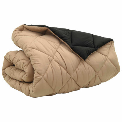 Winter Dekbed Zwart en Taupe 220 x 240 cm Microfiber