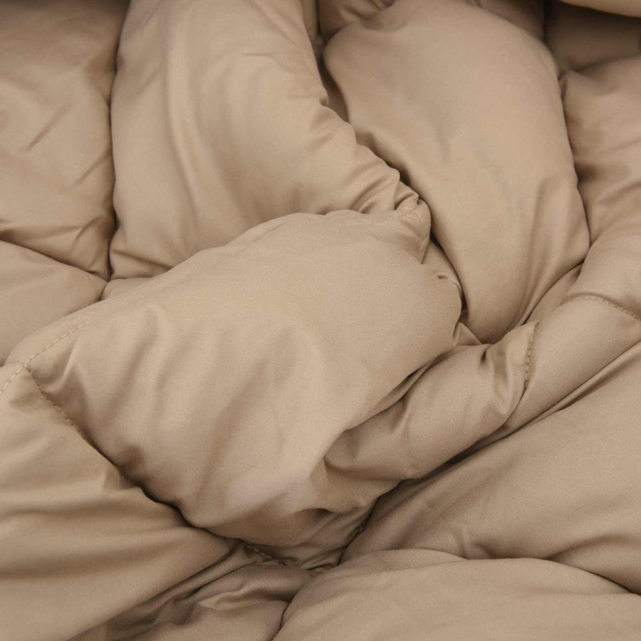 Winter Dekbed Zwart en Taupe 220 x 260 cm Microfiber