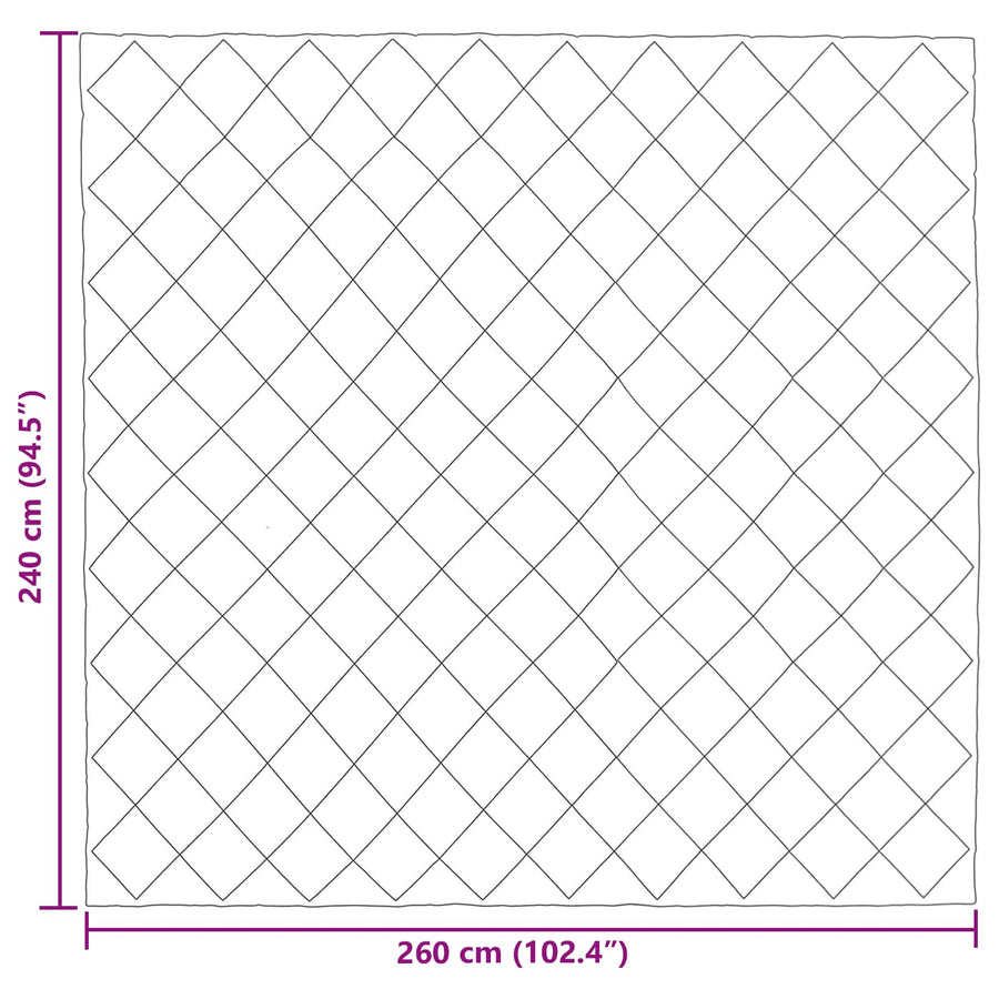 Winter Dekbed Zwart en Taupe 240 x 260 cm Microfiber