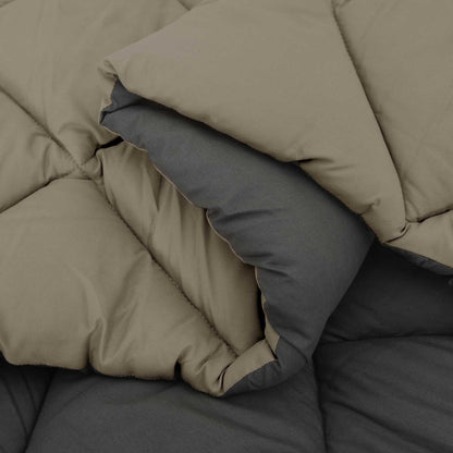 Winter Dekbed Lichtgrijs en Antraciet 200 x 155 cm Microfiber