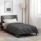 Dekbed 200x155 cm microfiber lichtgrijs antraciet
