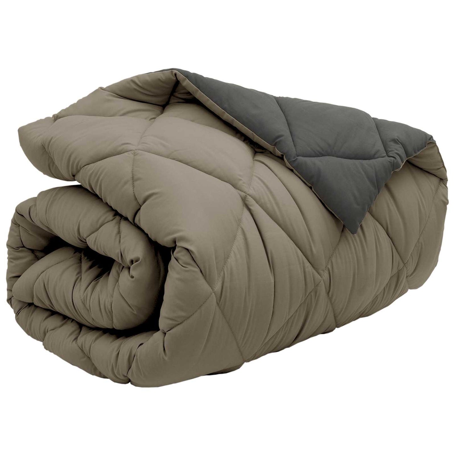 Winter Dekbed Lichtgrijs en Antraciet 200 x 155 cm Microfiber