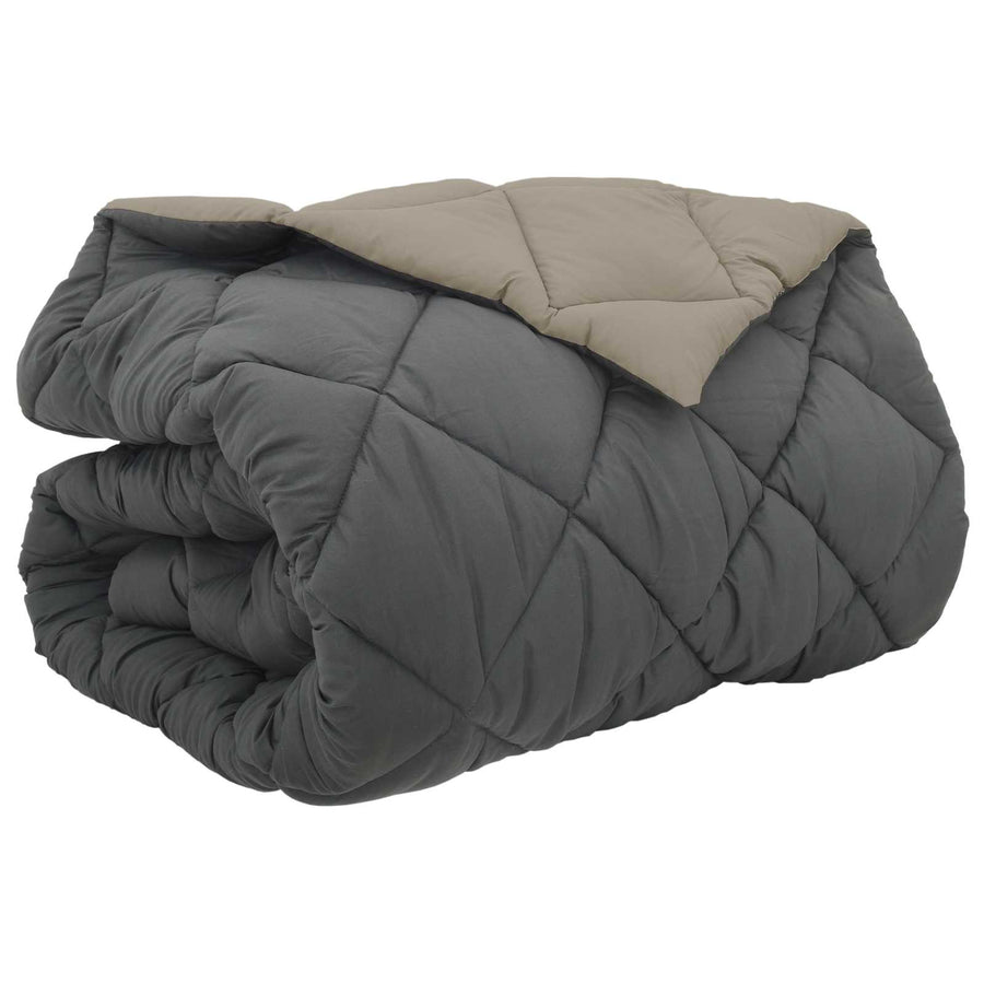 Winter Dekbed Lichtgrijs en Antraciet 220 x 200 cm Microfiber